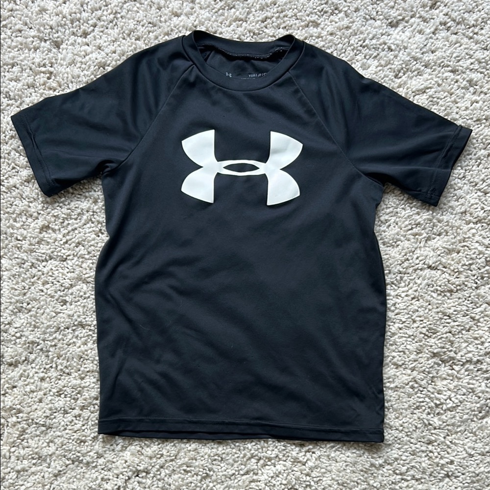 Under Armour Black and White Kids Athletic Tee